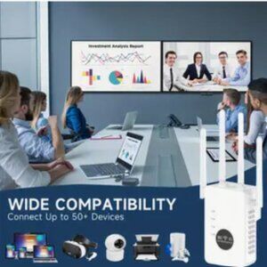 WiFi Range Extender Repeater Plug In Black or White NWT